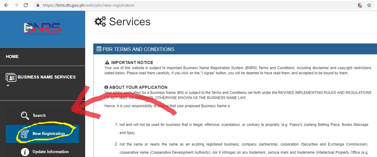 DTI registration as Sole Proprietor